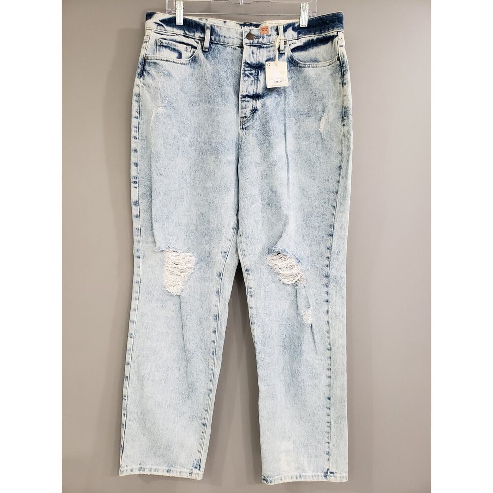NEW A.N.A. size 14 highest rise dad jean straight leg loose fit Light‎ Wash